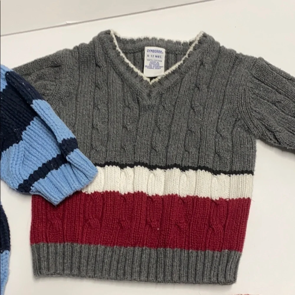 LOT 3 cozy warm boys cable knit sweaters